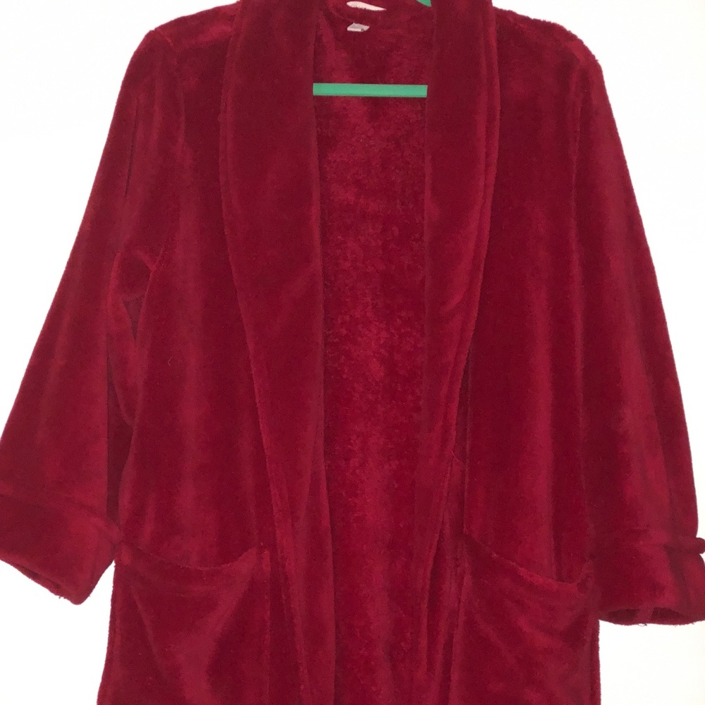 Plush red robe